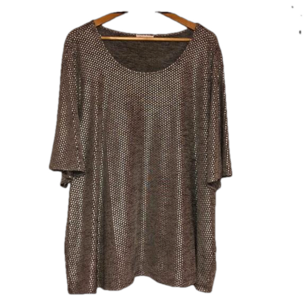 Calvin Klein gray/silver blouse NWOT SIZE 2X